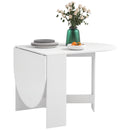 HOMCOM Oval Kitchen Table for Dining Room, Small Space