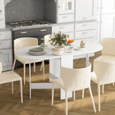 HOMCOM Oval Kitchen Table for Dining Room, Small Space