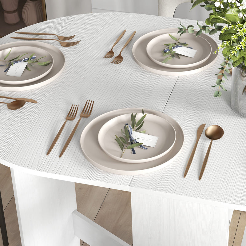 HOMCOM Oval Kitchen Table for Dining Room, Small Space