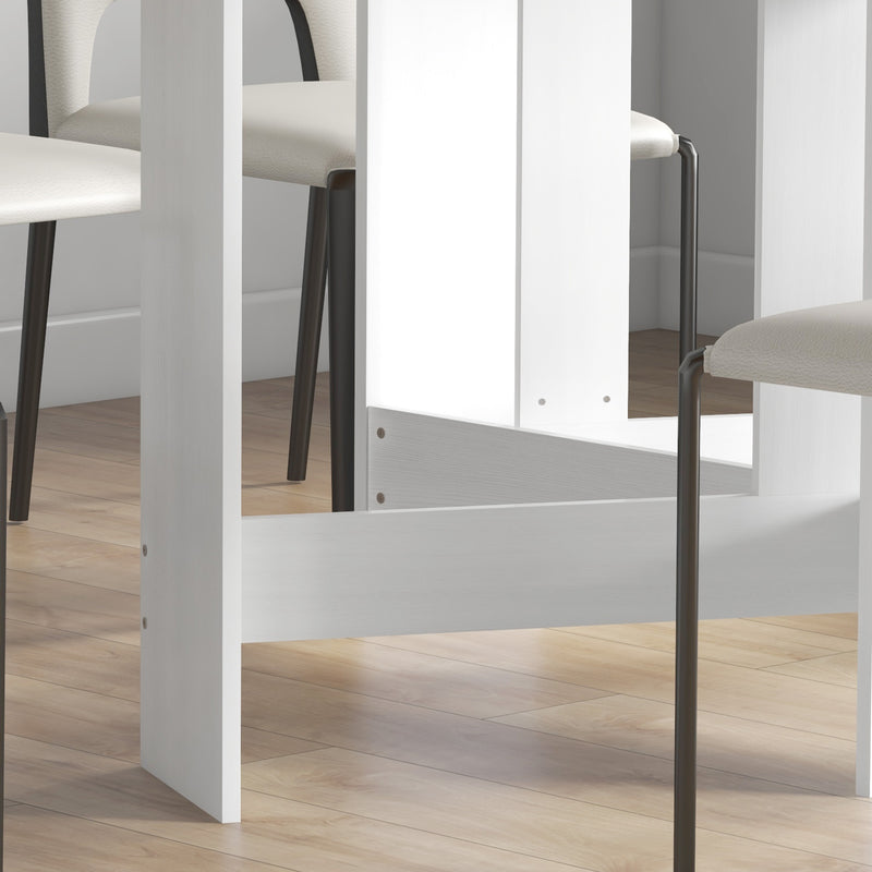 HOMCOM Oval Kitchen Table for Dining Room, Small Space