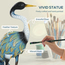 Outsunny Heron Garden Statue, Metal Garden Gift with Stakes, Multi-Colour