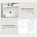 HOMCOM Writing Desk With Foldable Desktop For Bedroom, Home Office, White
