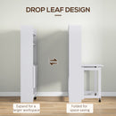 HOMCOM Writing Desk With Foldable Desktop For Bedroom, Home Office, White