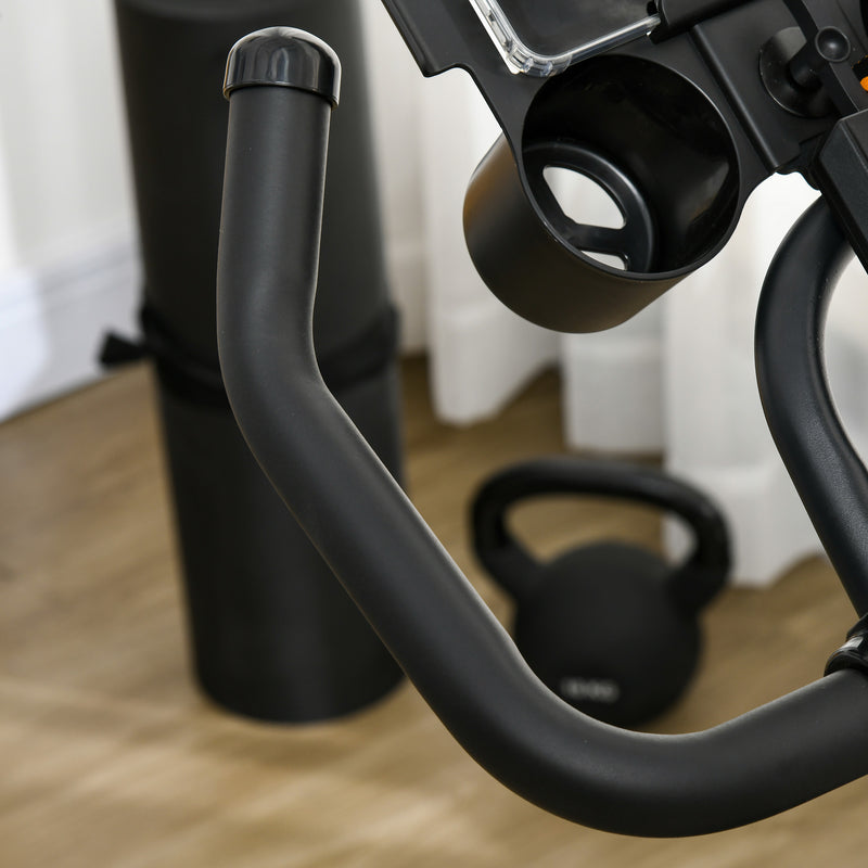 HOMCOM 8kg Flywheel Exercise Bike With Adjustable Height, Resistance, Black