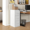 3 Drawer Filing Cabinet With Adjustable Hanging Bar For A4 And Letter Size White