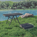 Outsunny 3 ft Folding Camping Table w/ Adjustable Heights & Mesh Desktop