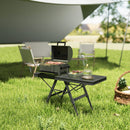 Outsunny 3 ft Folding Camping Table w/ Adjustable Heights & Mesh Desktop