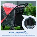 PawHut Dog Stroller Rain Cover, Cover For Dog Pram Buggy For, Large, Medium Dogs