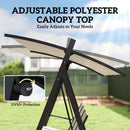 Outsunny 3 Seater Swing Chair, Garden Swing Bench with Adjustable Canopy