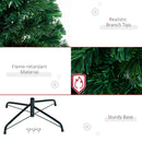 Christmas Time 4ft 120cm Green Fibre Optic Artificial Christmas Tree-Multi colour LED Lights