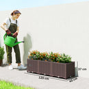 Outsunny Plastic Raised Garden Bed with Legs and Drainage Holes and Plugs
