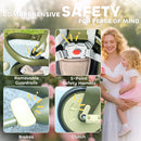 AIYAPLAY 5 in 1 Foldable Kids Trike, Toddler Tricycle for 1-3 Years,