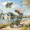 AIYAPLAY 5 in 1 Foldable Kids Trike, Toddler Tricycle for 1-3 Years,