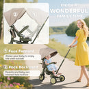 AIYAPLAY 5 in 1 Foldable Kids Trike, Toddler Tricycle for 1-3 Years,