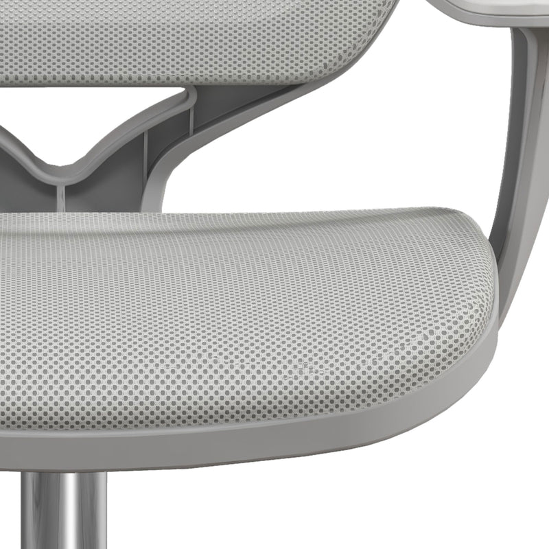 Vinsetto Office Chair, 360° Swivel Desk Chair With Security Wheels - Grey/Pink
