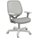 Vinsetto Office Chair, 360° Swivel Desk Chair With Security Wheels - Grey/Pink