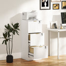 Filing Cabinet, File Cabinet with 3 Lockable Drawers and Hanging Rails