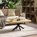 HOMCOM Industrial Coffee Table, End Table With Steel Frame, 110x60 X45cm