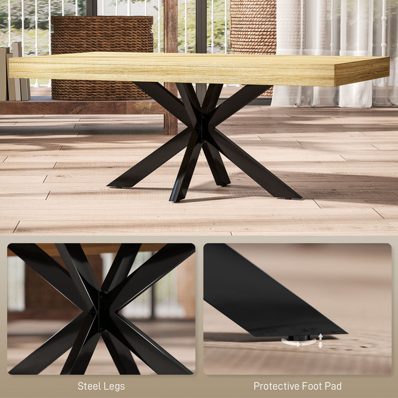 HOMCOM Industrial Coffee Table, End Table With Steel Frame, 110x60 X45cm