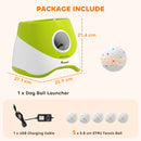 PawHut Automatic Dog Ball Launcher with 5 ETPU Tennis Balls, Green