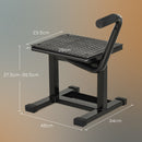 DURHAND Steel Motorbike Jack Lift Rubber Platform Crank Lift Manual Repair Table