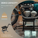 DURHAND Steel Motorbike Jack Lift Rubber Platform Crank Lift Manual Repair Table