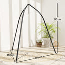 Outsunny Hammock Stand Adjustable Height, for Patio, Garden, Black