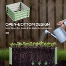 Outsunny Set of 2 Raised Garden Bed Galvanised Planter Box, Light Green