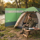 Outsunny Camping Windbreaks with Clear Windows, Army Green