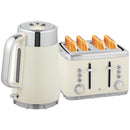 HOMCOM 1.7L 3000W Rapid Boil Kettle and 4 Slice Toaster Set Crumb Tray