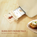 HOMCOM 1.7L 3000W Rapid Boil Kettle and 2 Slice Toaster Set Crumb Tray