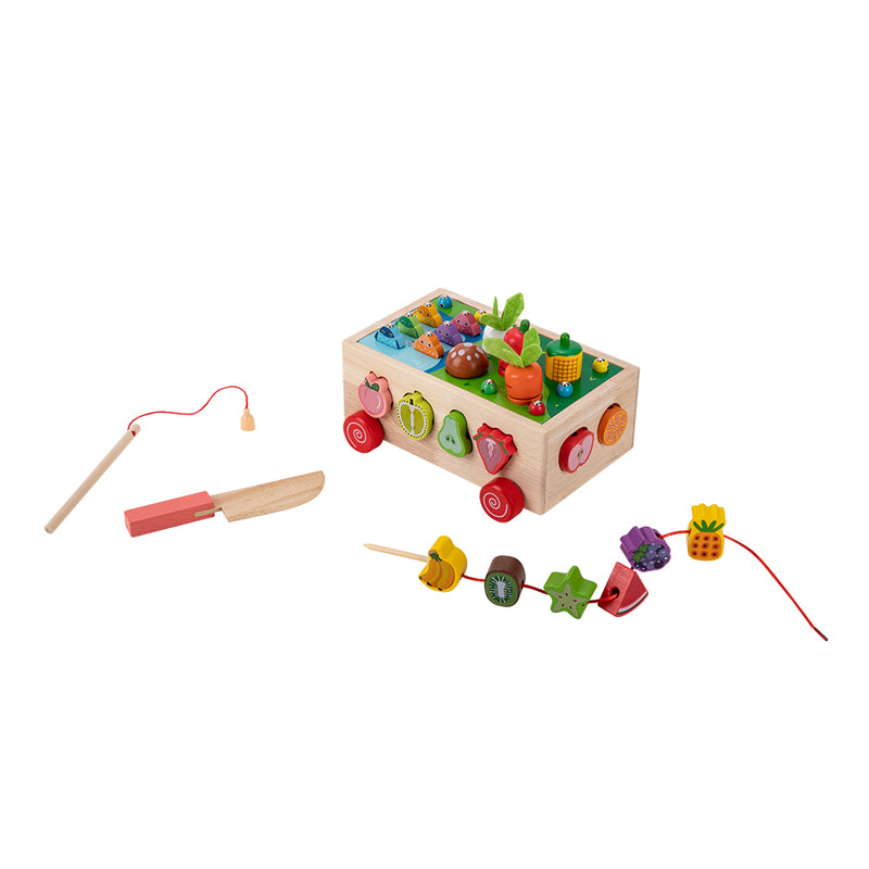 Kidkid 7 in 1 Wooden Shape Sorting Toy Set for Toddlers