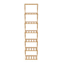Livingandhome Durable 7-Layer Bamboo Folding Shoe Rack