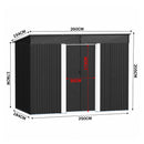Breeins Lockable Sliding Door Garden Storage Shed