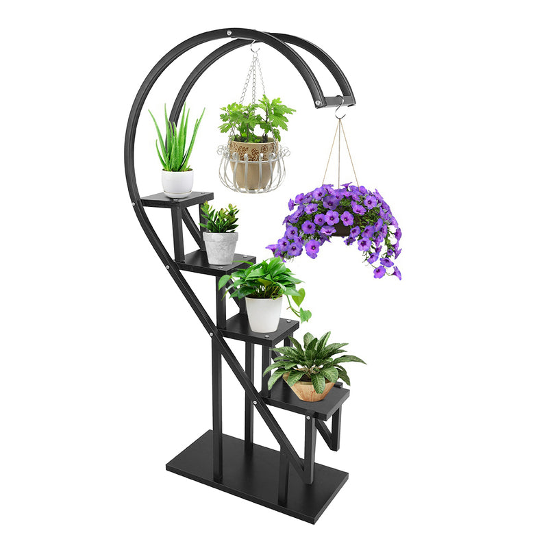 Breeins Arched Metal Plant Stand with Shelves