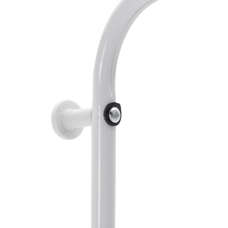 Livingandhome Modern Rolling White Clothes Rack