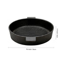 Breeins Black Round Cast Iron Grill Pan