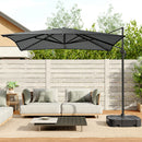 Livingandhome Large Square Canopy Rotating Outdoor Cantilever Parasol