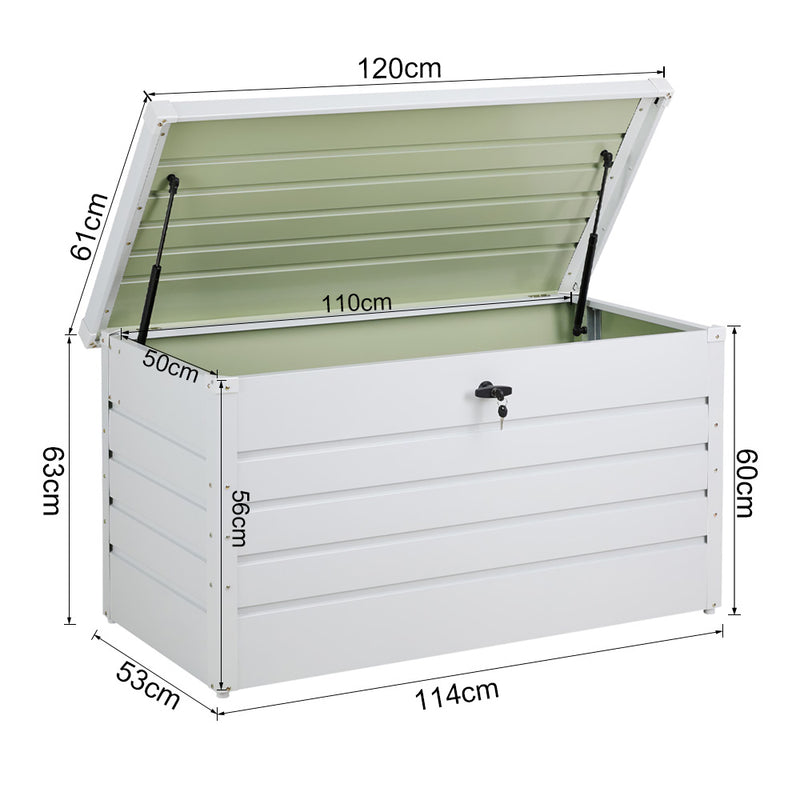 Garden Sanctuary Steel Garden Lockable Storage Box for Tools