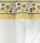 Tyrone Textiles Keswick Yellow Floral Embroidery Window Set With Matching Tie Backs