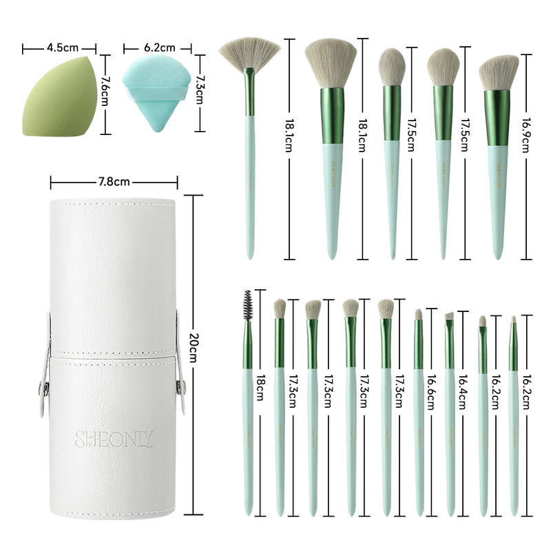 Livingandhome Professional Makeup Brush Set 14 Pcs for Foundation Powder Concealers Eye Shadows Blush