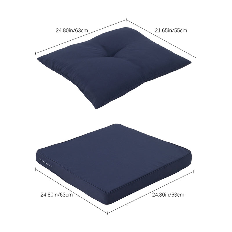 Breeins 2Pcs Outdoor Sofa Cushion Backrest Set