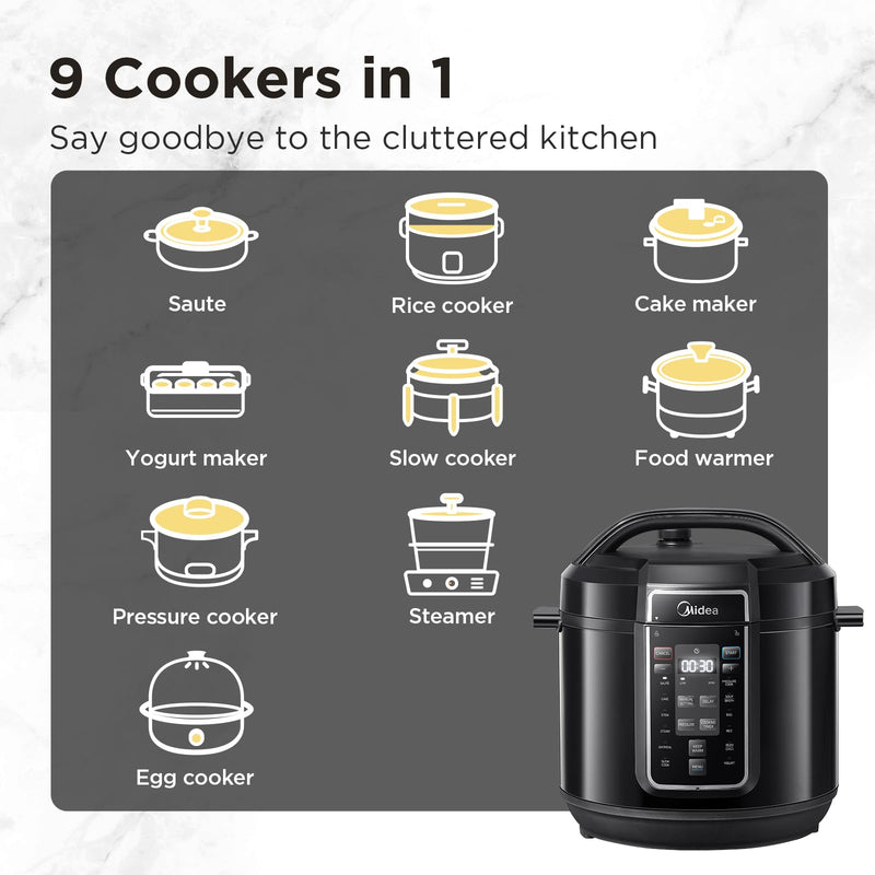 Comfee 1200W Multifunctional Household Pressure Cooker 7.6L Stainless Steel Inner Pot
