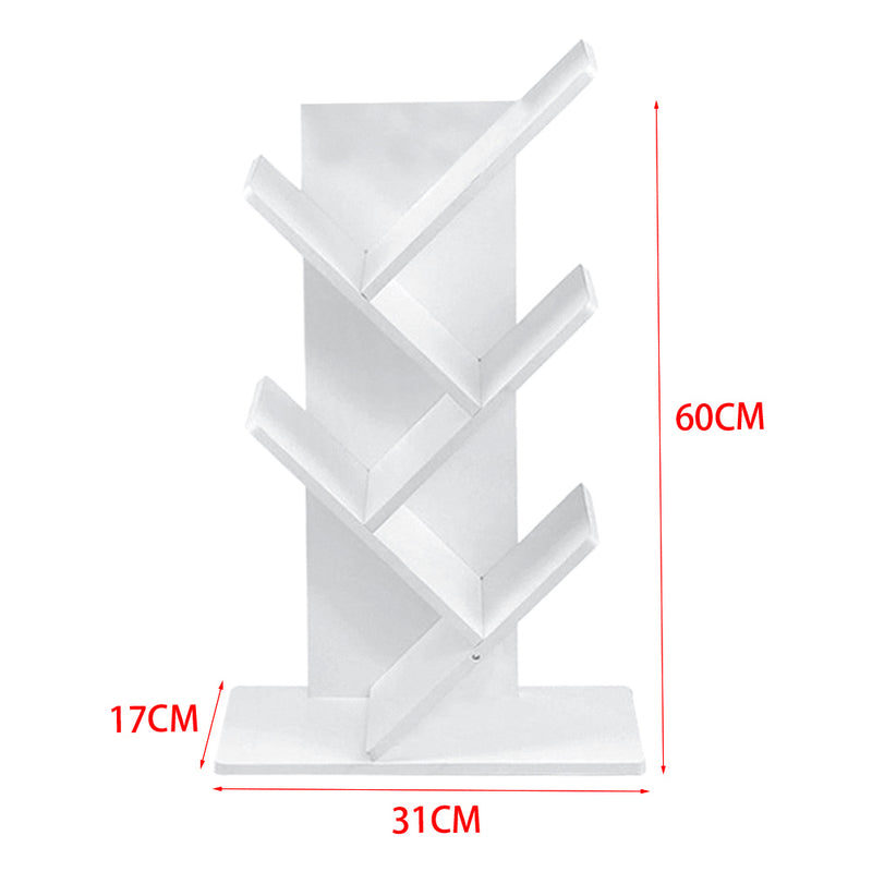 Cottonfy UK Standing Tree Bookshelf Wooden Display Rack