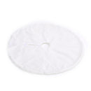 Livingandhome Snow White Plush Christmas Tree Skirt for Holiday Decoration