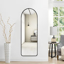 Livingandhome Modern Arched Metal Floor Mirror