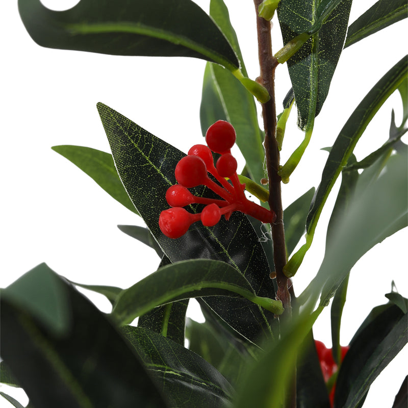 Breeins Artificial Olive Tree Decorative Plant in Planter