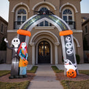 10ft Halloween Jack Skellington and Sally Welcoming Archway Inflatable with Build-In LED