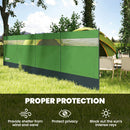 Outsunny Camping Windbreaks with Clear Windows, Army Green