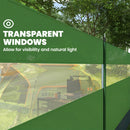 Outsunny Camping Windbreaks with Clear Windows, Army Green